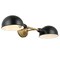 Westinghouse Fixture Wall 60W 2-Light Langhorne Swivel Heads, Matte Black, Brushed Brass 6130800 - alternate 4